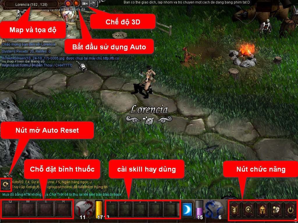 Chức năng chính của Game MU Thiên Tử Chức năng chính của Game MU Thiên Tử