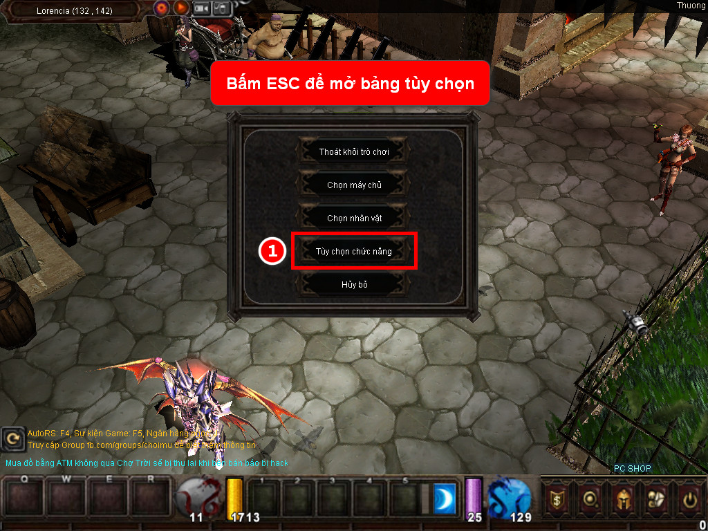 Chức năng chính của Game MU Thiên Tử Chức năng chính của Game MU Thiên Tử